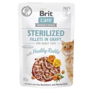 Brit Care Nassfutter Katze Sterilized Adult Filets in Sauce Hase 24x85 g