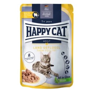 HAPPY CAT Culinary Nassfutter Katze Adult, Land Geflügel, Meat in Sauce 20x85 g