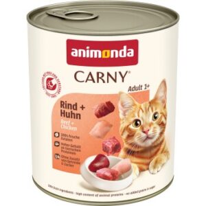 animonda Carny Nassfutter Katze Adult Rind und Huhn 12x800 g
