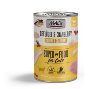 MAC's Nassfutter Katze Adult Geflügel und Cranberry 12x400 g