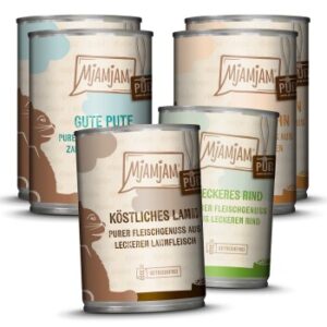 MjAMjAM Nassfutter Katze, Purer Fleischgenuss Mixpaket 6x400 g