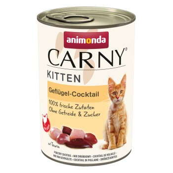 animonda Carny Nassfutter Katze Kitten Geflügel Cocktail 24x400 g