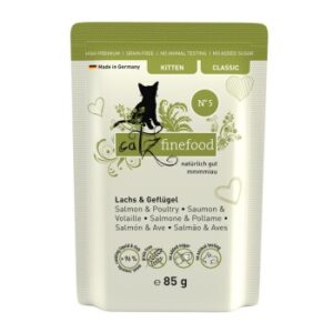 Catz finefood Nassfutter Katze Classic Kitten No. 05 Lachs und Geflügel 16x85 g