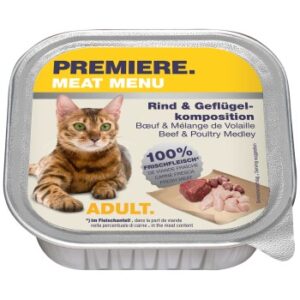PREMIERE Meat Menu Adult Rind und Geflügelkomposition 16x100 g