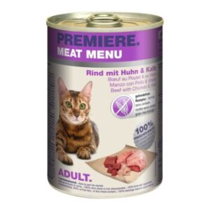 PREMIERE Meat Menu Adult Rind mit Kalb und Huhn 12x400 g