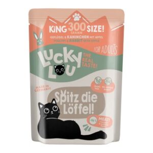 Lucky Lou Nassfutter Katze Adult Geflügel und Kaninchen 12x300 g
