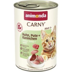 animonda Carny Nassfutter Katze Adult 6x400 g Huhn, Pute und Kaninchen