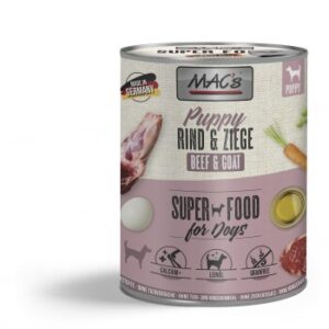 MAC's Nassfutter Hund Puppy Rind und Ziege 6x800 g