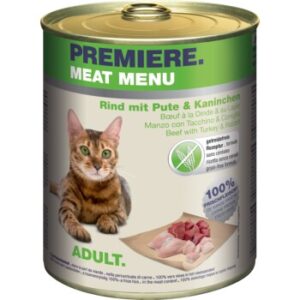 PREMIERE Meat Menu Adult Rind mit Pute und Kaninchen 12x800 g