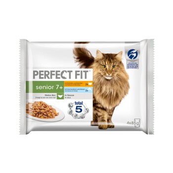 PERFECT FIT Senior 7+ Truthahn & Fisch in Sauce 4x85 g