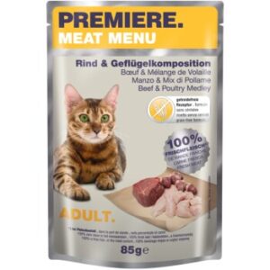 PREMIERE Meat Menu Adult Rind und Geflügelkomposition 12x85 g