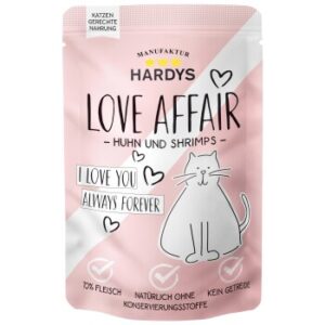 Hardys Love Affair Nassfutter Katze Huhn und Shrimps 12x100 g