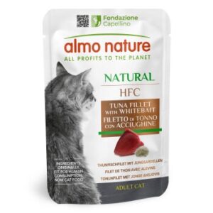 Almo nature Nassfutter Katze HFC Natural Thunfischfilet mit Jungsardellen 24 x 55 g