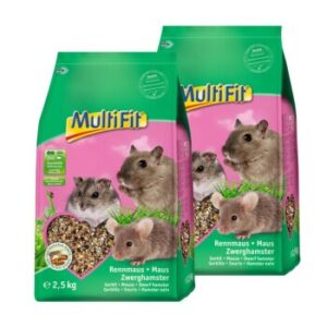 MultiFit Nagerfutter für Maus, Rennmaus und Zwerghamster 2x2.5 kg