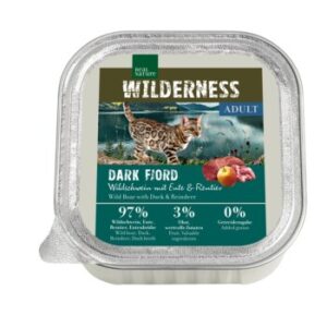 REAL NATURE WILDERNESS Nassfutter Katze, Adult 16x100 g Dark Fjord, Wildschwein mit Ente und Rentier 16x100 g