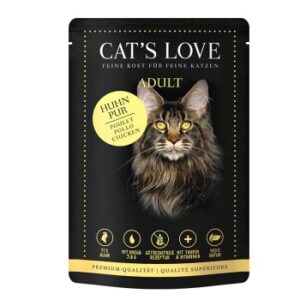 CAT'S LOVE Nassfutter Katze Adult in Gelee Huhn pur 12x85 g