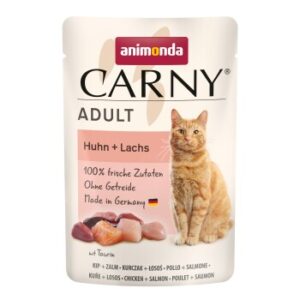 animonda Carny Nassfutter Katze Adult Huhn und Lachs 12x85 g