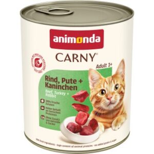 animonda Carny Nassfutter Katze Adult Rind, Pute und Kaninchen 12x800 g