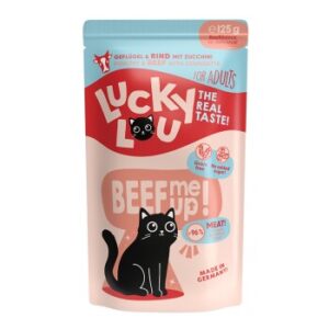 Lucky Lou Nassfutter Katze Adult Geflügel und Rind 32x125 g
