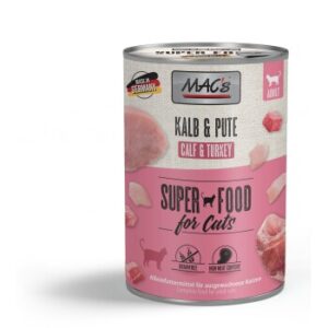 MAC's Nassfutter Katze Adult Kalb und Pute 6x400 g