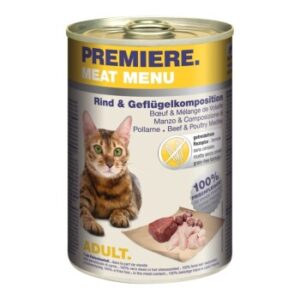 PREMIERE Meat Menu Adult Rind und Geflügelkomposition 12x400 g