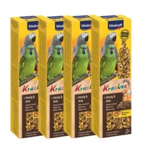 Vitakraft Papageien Kräcker 4x2er Honig und Anis