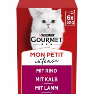 GOURMET Mon Petit Intense 8x6x50g mit Rind, Kalb, Lamm 48x50 g