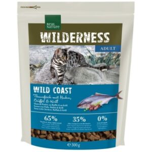 REAL NATURE WILDERNESS Trockenfutter Katze, Adult, Wildcoast, Thunfisch mit Huhn, Büffel & Krill 300 g