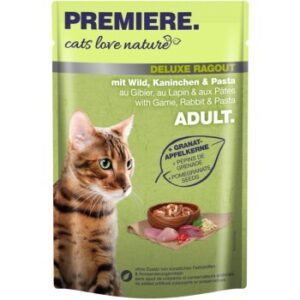 PREMIERE cats love nature Deluxe Ragout mit Wild, Kaninchen und Pasta 24x100 g