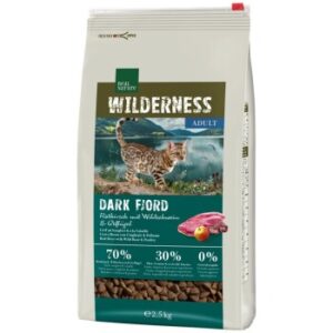 REAL NATURE WILDERNESS Trockenfutter Katze, Adult, Dark Fjord, Rothirsch, Wildschwein & Geflügel 2.5 kg