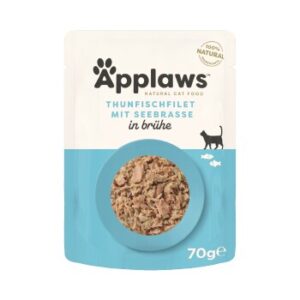 Applaws Nassfutter Katze Adult Thunfisch und Seebrasse 12x70 g