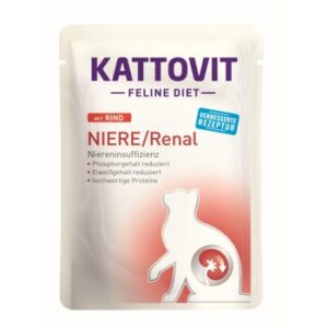 KATTOVIT Feline Diet Nassfutter Katze Niere/Renal Adult Rind 24x85 g