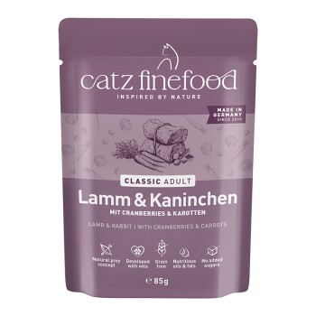 Catz finefood 16x85g Kaninchen und Lamm