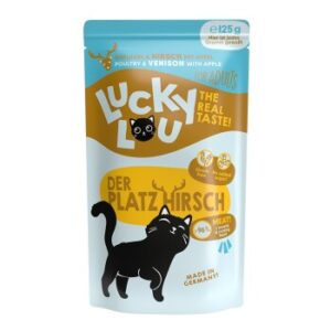 Lucky Lou Nassfutter Katze Adult Geflügel und Hirsch 32x125 g