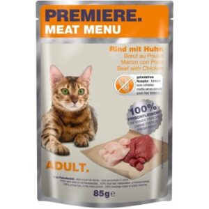 PREMIERE Meat Menu Adult Rind und Huhn 48x85 g