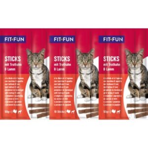 FIT+FUN Sticks 25x10 Stück Truthahn und Lamm