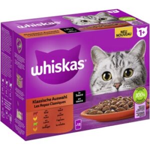 Whiskas Multipack 1+ Klassische Auswahl in Sauce 12x85 g