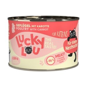 Lucky Lou Nassfutter Katze Kitten Geflügel 6x200 g