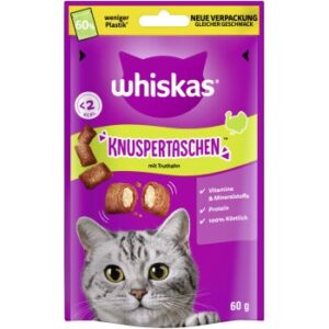 Whiskas Snacks, Knuspertaschen Truthahn 6x60 g