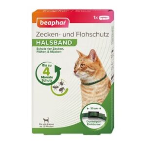 Beaphar Zecken- und Flohschutz Halsband für Katzen 35cm