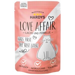 Hardys Love Affair Nassfutter Katze Lachs und Forelle 12x100 g