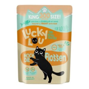 Lucky Lou Nassfutter Katze Adult Geflügel und Forelle 12x300 g