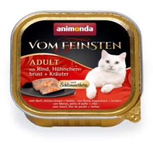 animonda Vom Feinsten Adult mit Schlemmerkern 32x100g Rind, Hühnchenbrust und Kräuter 32x100 g