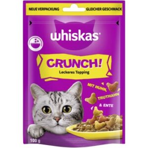 Whiskas Snacks, Crunch, Huhn, Truthahn & Ente 6x100 g
