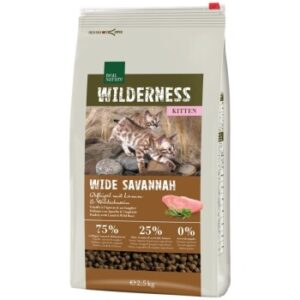REAL NATURE WILDERNESS Trockenfutter Katze, Kitten, Wide Savannah, Geflügel, Lamm & Wildschwein 2.5 kg