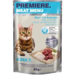 PREMIERE Meat Menu Adult Rind mit Kabeljau 12x85 g