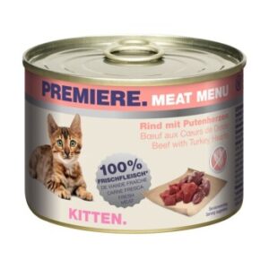 PREMIERE Meat Menu Kitten Rind und Putenherzen 12x200 g