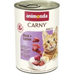 animonda Carny Nassfutter Katze Adult 6x400 g Rind und Lamm