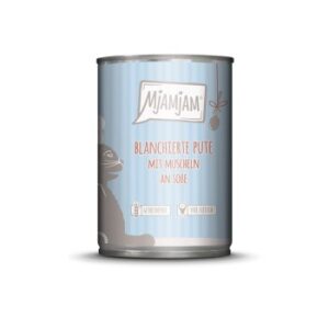MjAMjAM Nassfutter Katze Adult, Blanchiert in Sauce 6x380 g Pute und Muscheln