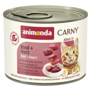 animonda Carny Nassfutter Katze Adult Rind und Herz 12x200 g